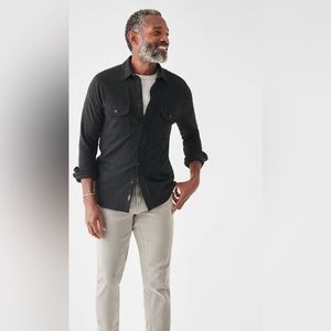 Faherty Black Legend Sweater Shirt Button Down
